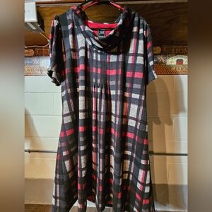 JH women's plaid dress. XL. Red, black, and grey. Winter dress